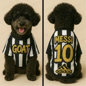 Messi #10 GOAT Pet Soccer Vest & Adidog Vest –Pet Breathable Summer Dog Clothes for Small Medium Large Dogs and Cats